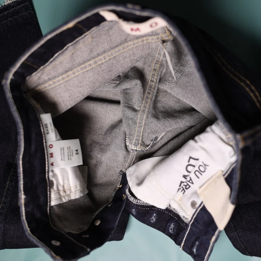 AMO Babe high-rise slim fit women’s denim jeans, size 24
